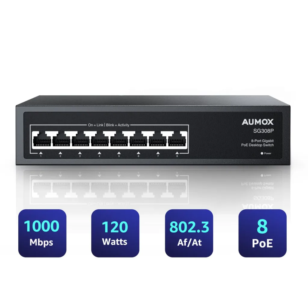 aumox sg308p poe switch