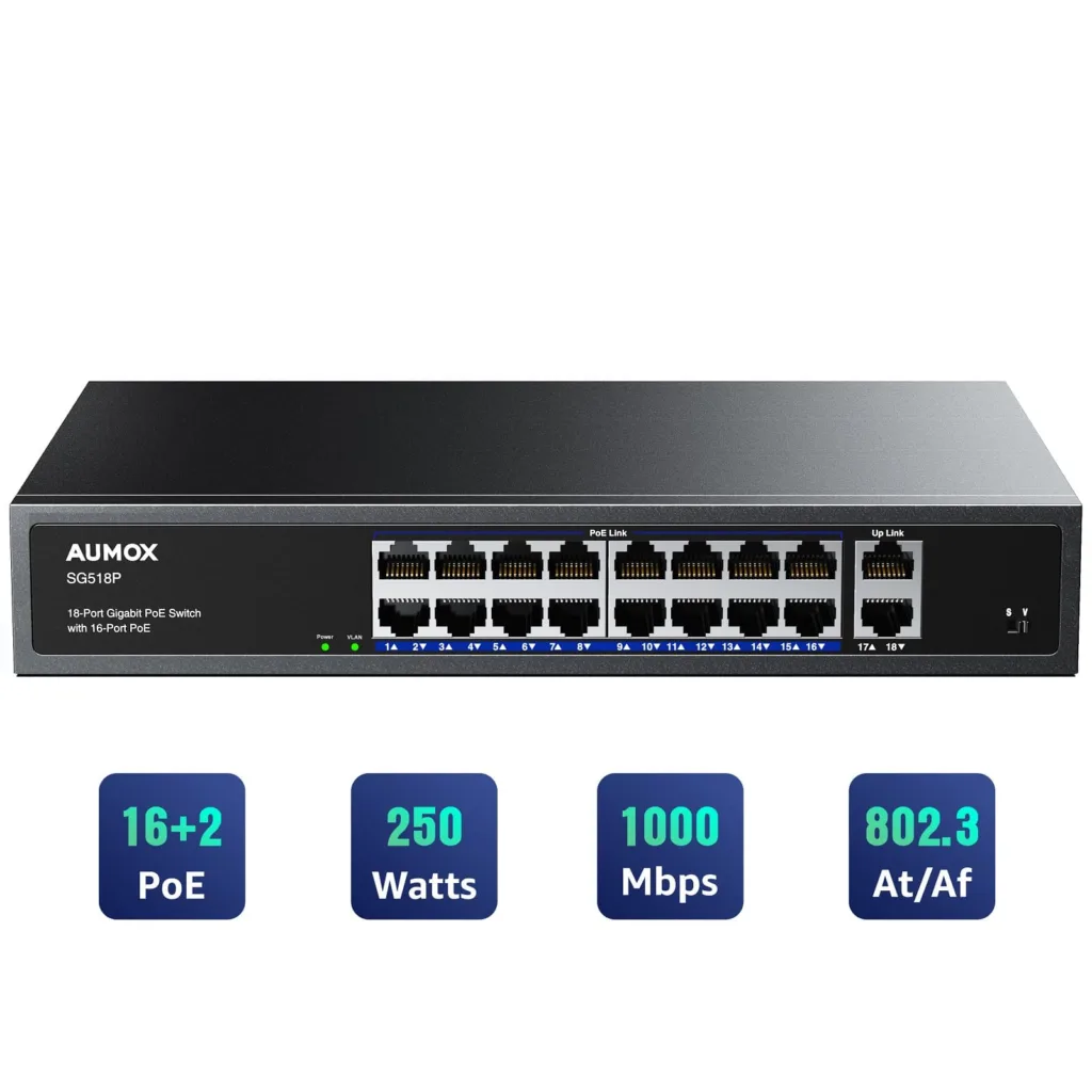 aumox sg518p poe switch